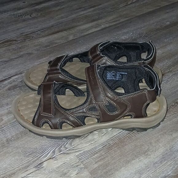 Eddie Bauer  Brown Grafton Hiking Outdoor Strap Support Sandals Sz 12